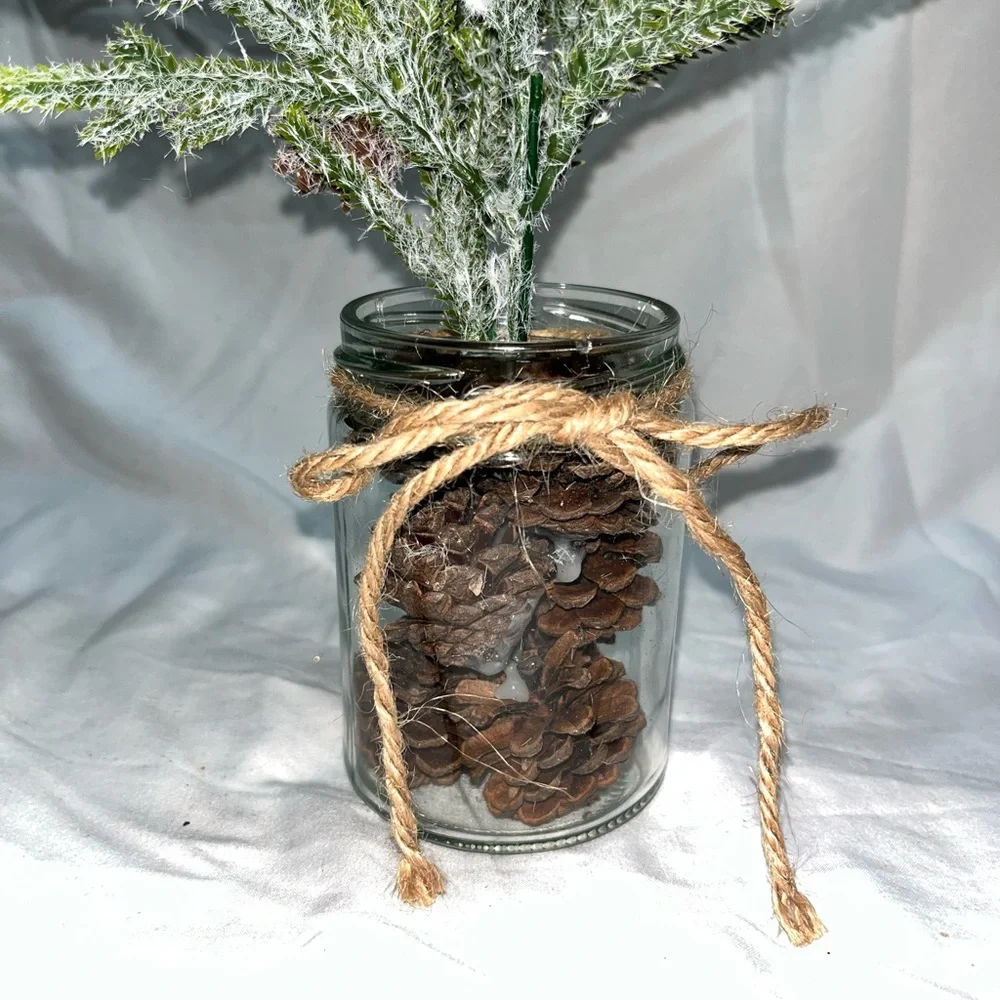 Rustic Green and Brown Holiday Garland with Pinecones